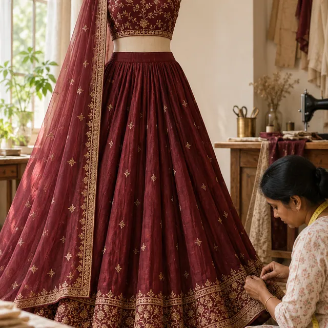 Lehenga Stitching: generated illustration